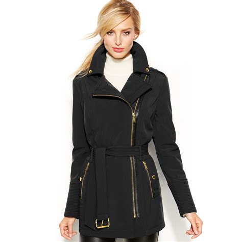 michael kors black fuzzy jacket|Michael Kors jacket women overcoat.